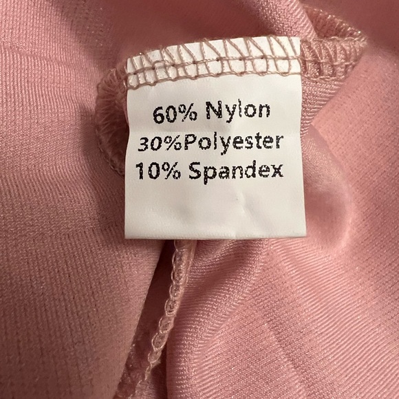 Pink sparkly lined tank dress NWT size S side gathers - Picture 6 of 9